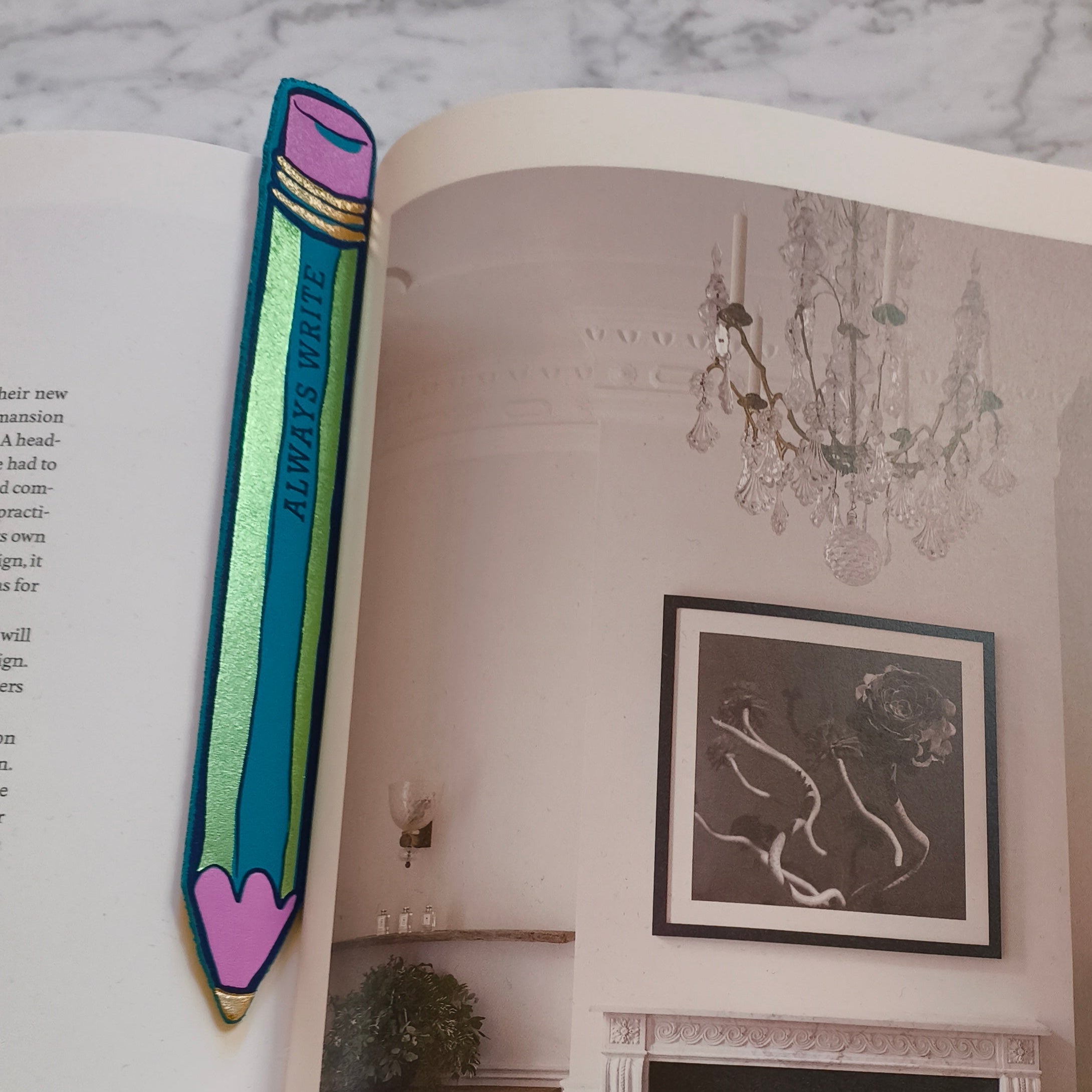 Leather Pencil Bookmark