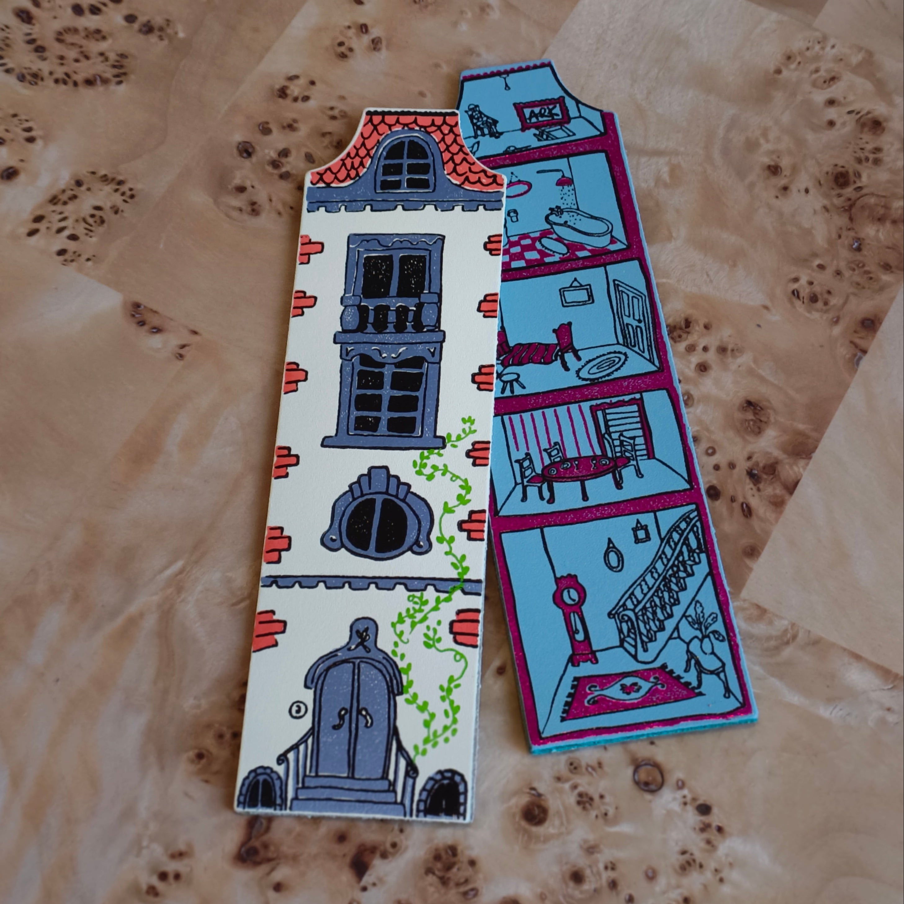 Leather Dolls House Bookmark