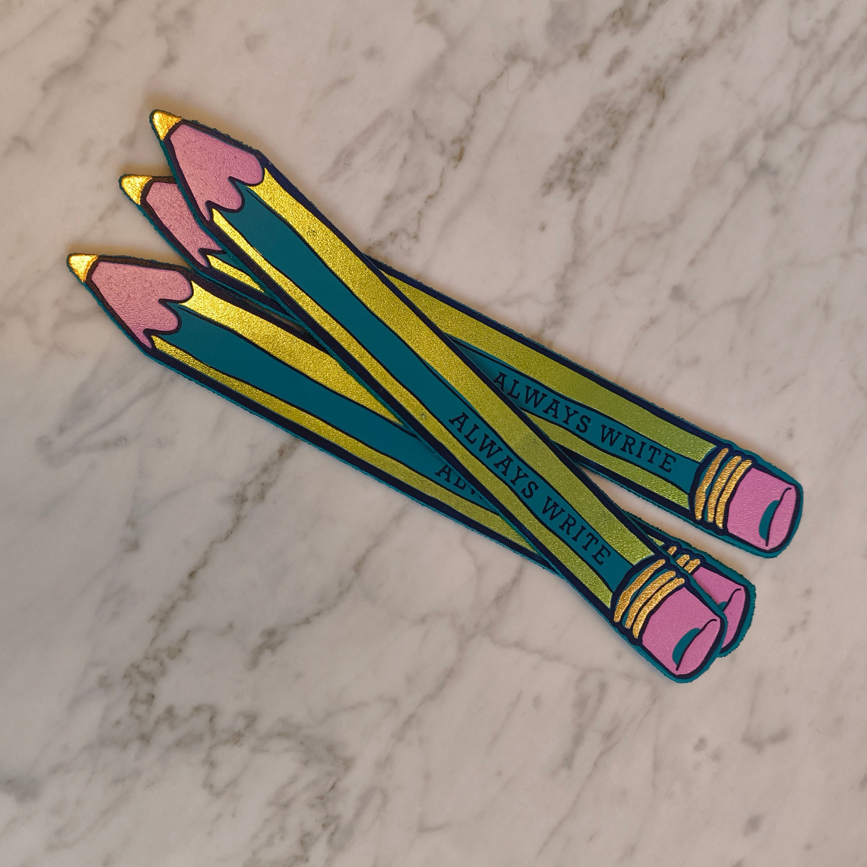 Leather Pencil Bookmark