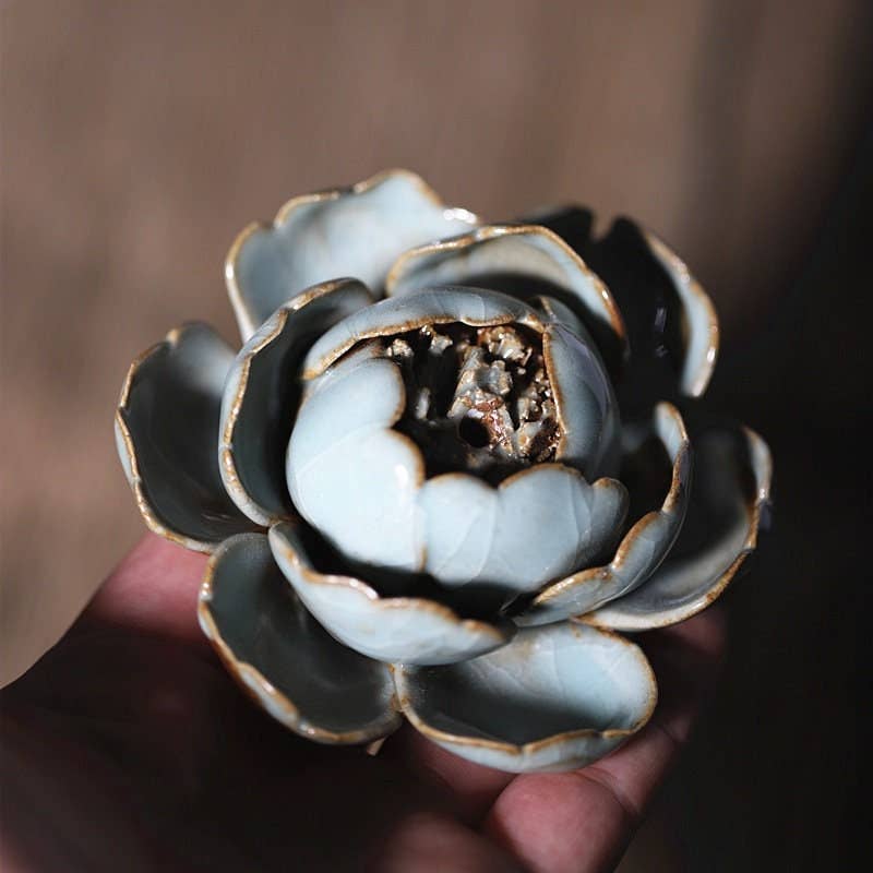 Lotus Shaped Ceramic Incense Holder