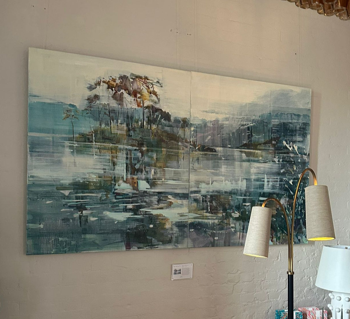 Mist Moving Trees, Oil on Canvas, 120x200cm - Katherine Le Hardy