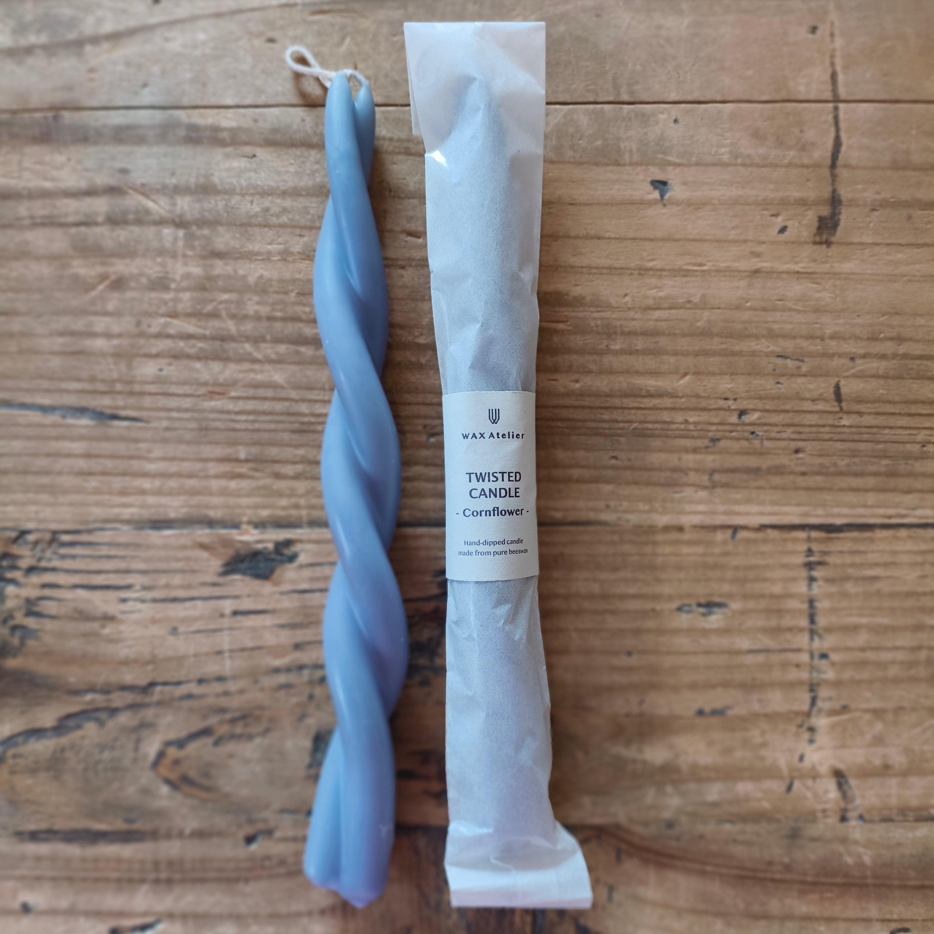 Wax Atelier Twisted Candle - Cornflower