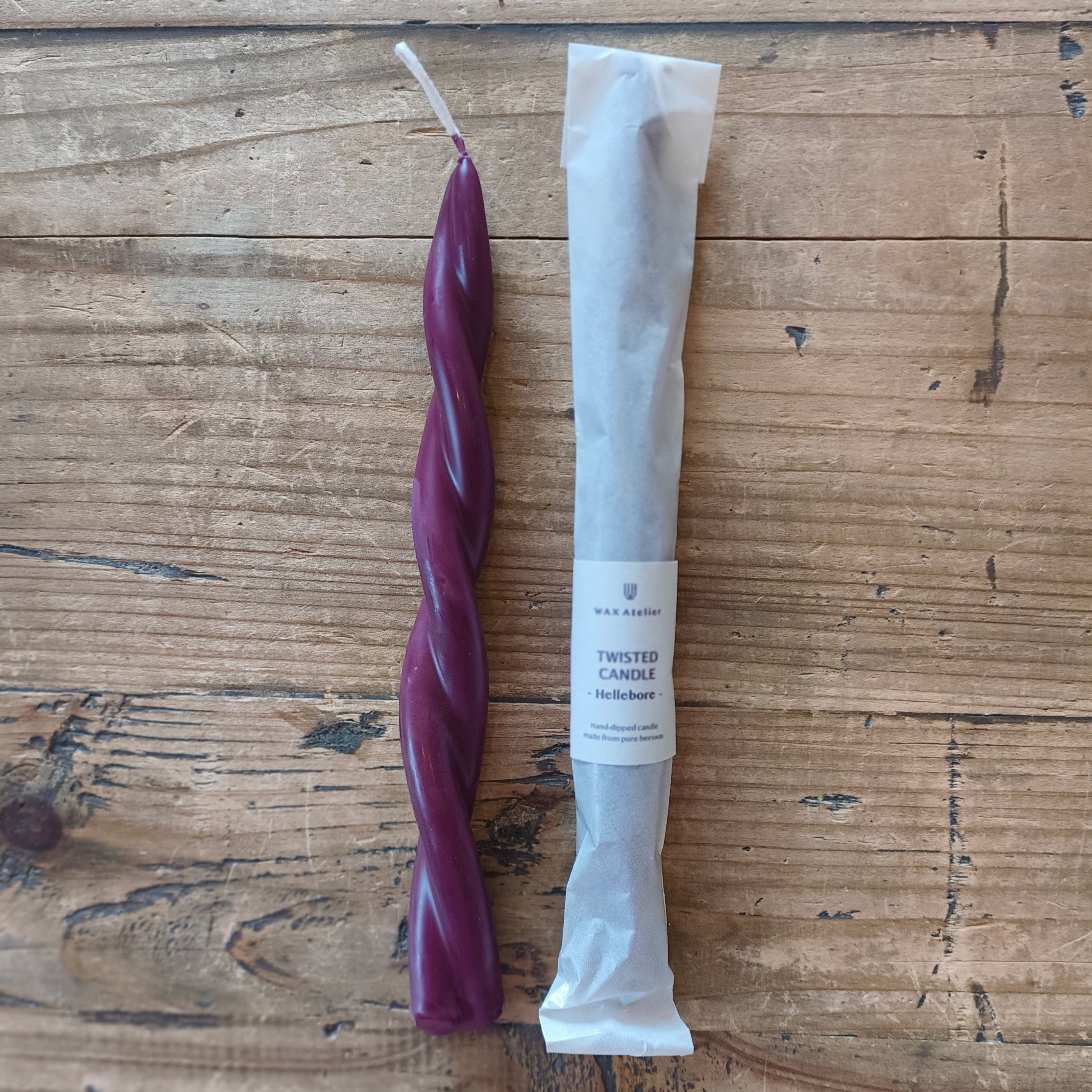 Wax Atelier Twisted Candle - hellebore