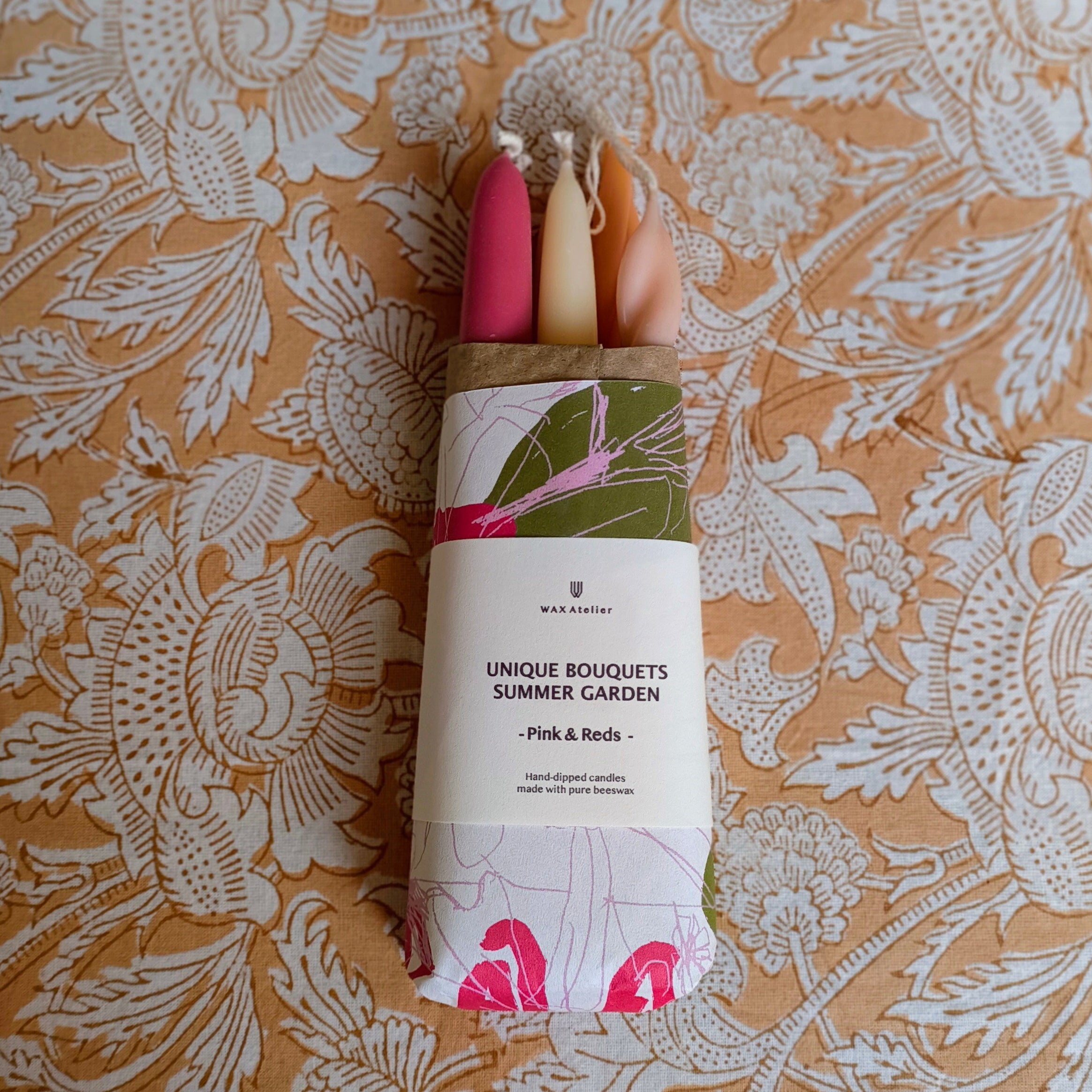 wax atelier pink and red 6 pack candle