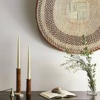 Wooden spiral candle holder