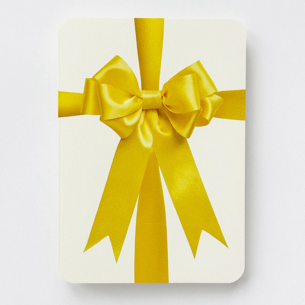 Yellow Satin Bow Greeting Card