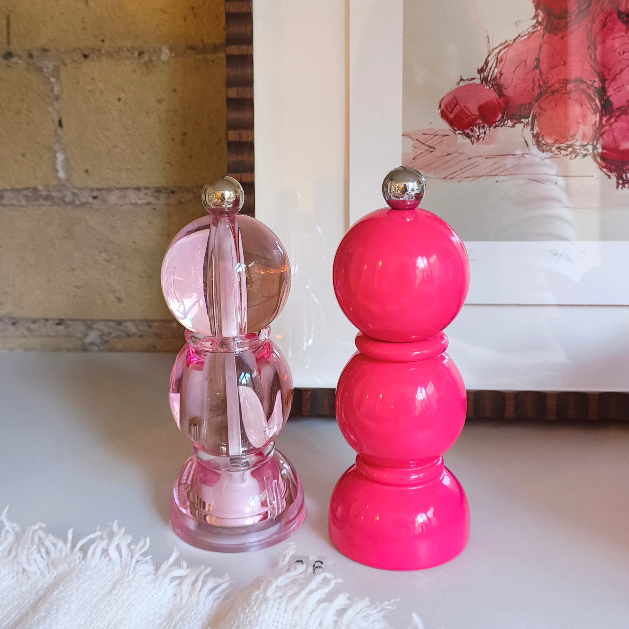 addison ross clear pjnk salt and pepper mill