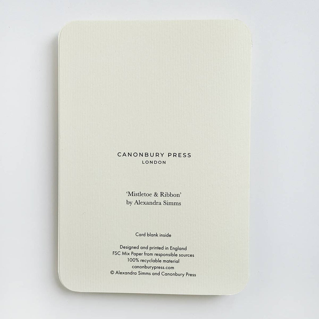Card with 'Canonbury Press London' branding on a light gray background
