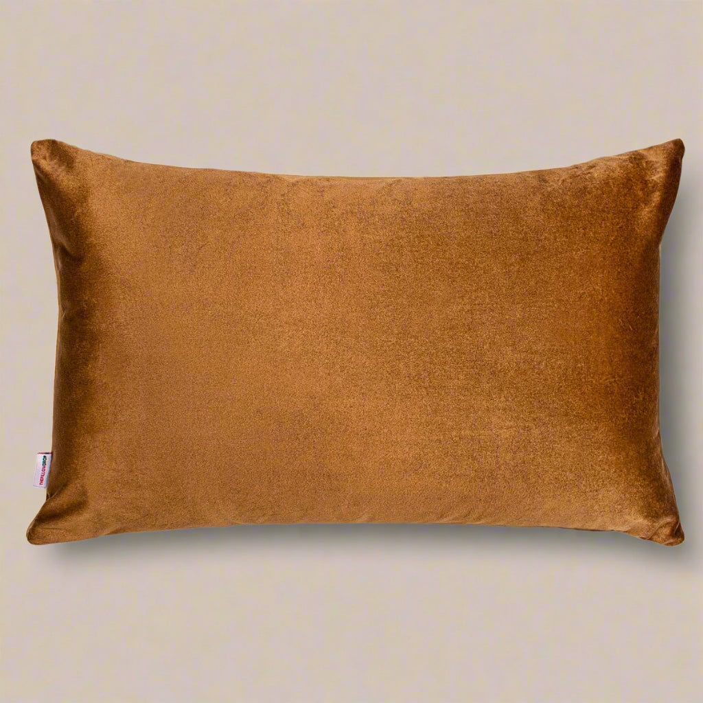 Brown pillow on a white background