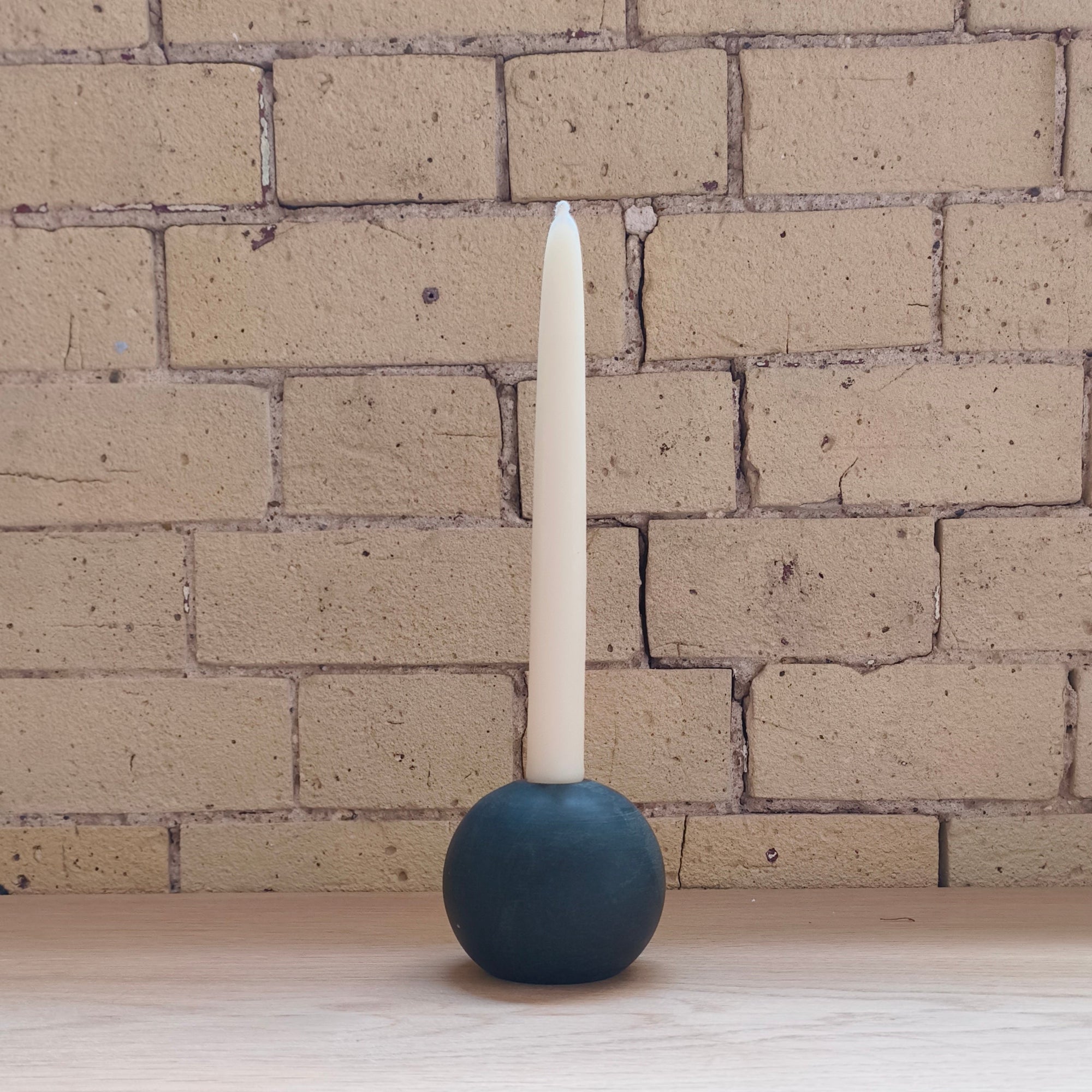 ball of stone candle holder 
