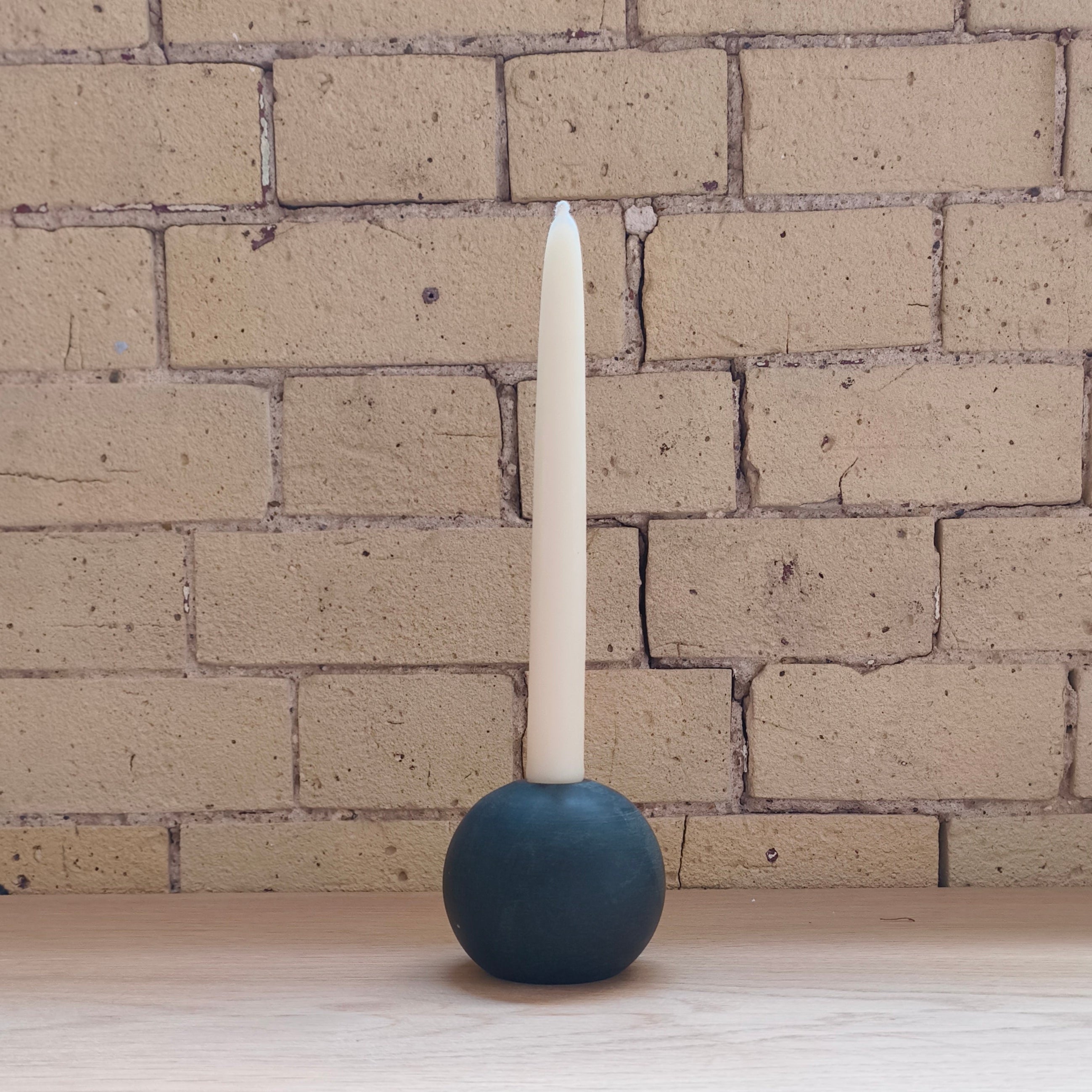 ball of stone candle holder 