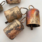 Brass bell ornament on a velvet ribbon, colourway option