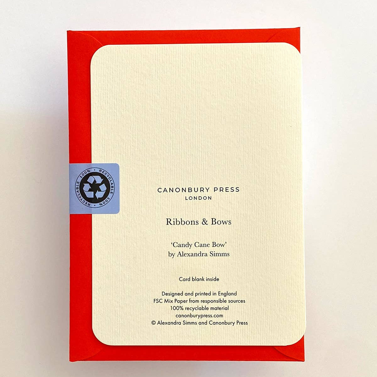 Packaged product with red border and beige center displaying 'Canonbury Press' branding.