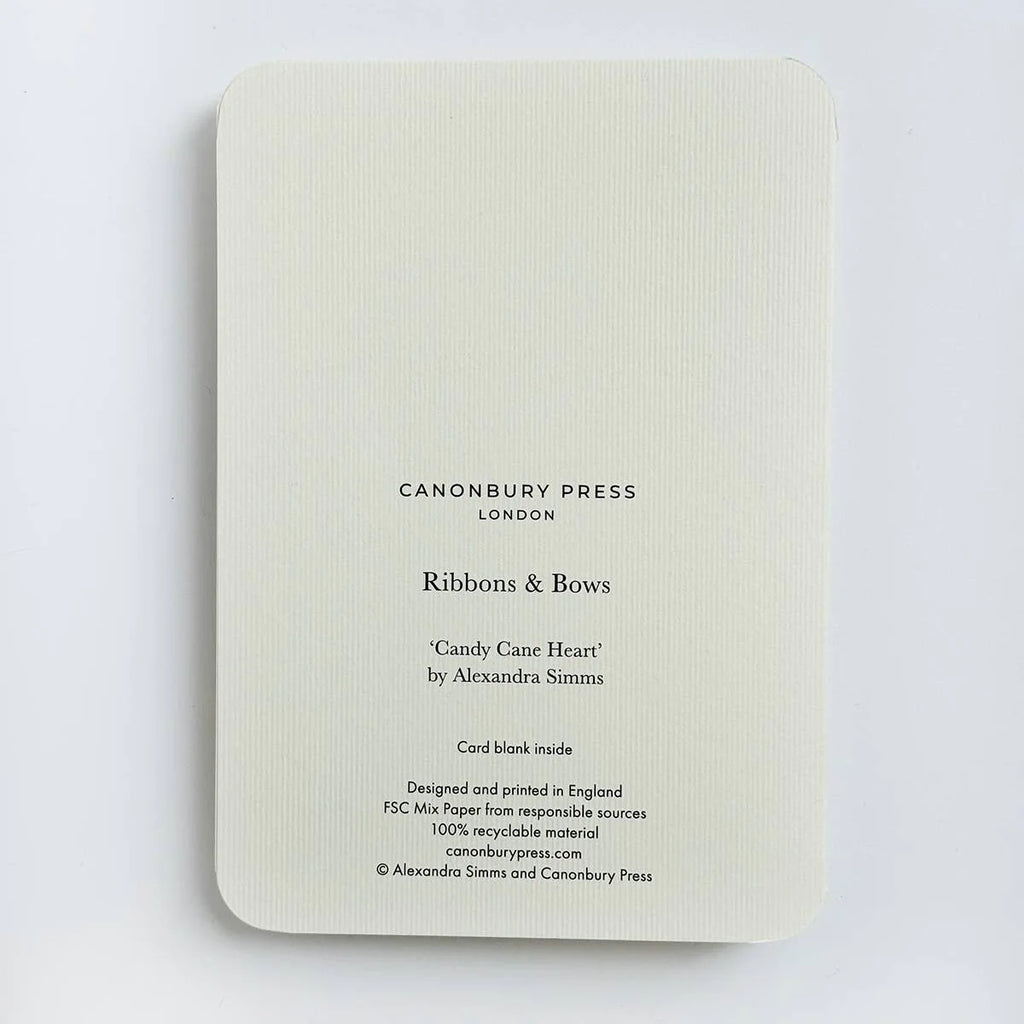Canonbury Press card with text on a white background