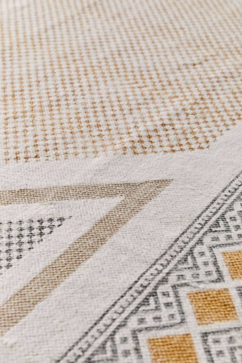 Close-up of a textured fabric with geometric pattern