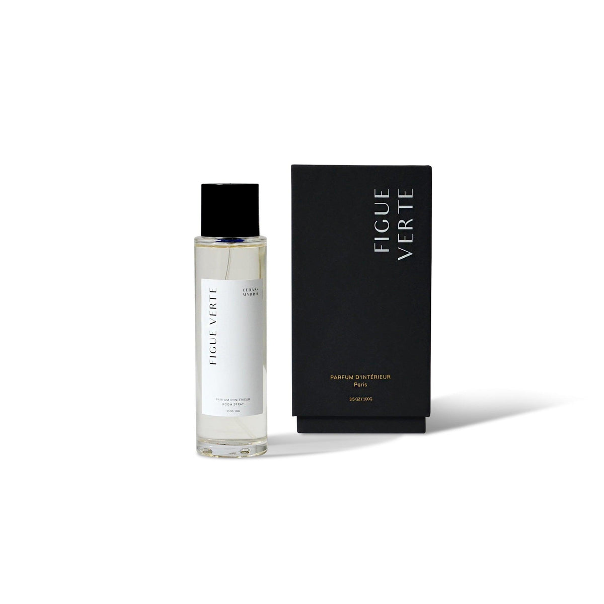 Figue Verte perfume bottle and packaging on a white background