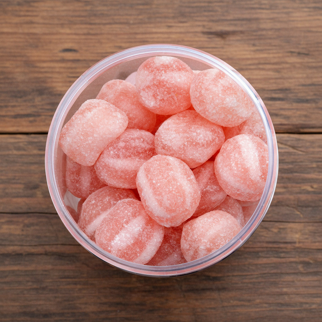 Pink Fizz Hard Boiled Sweets in Jam Jar