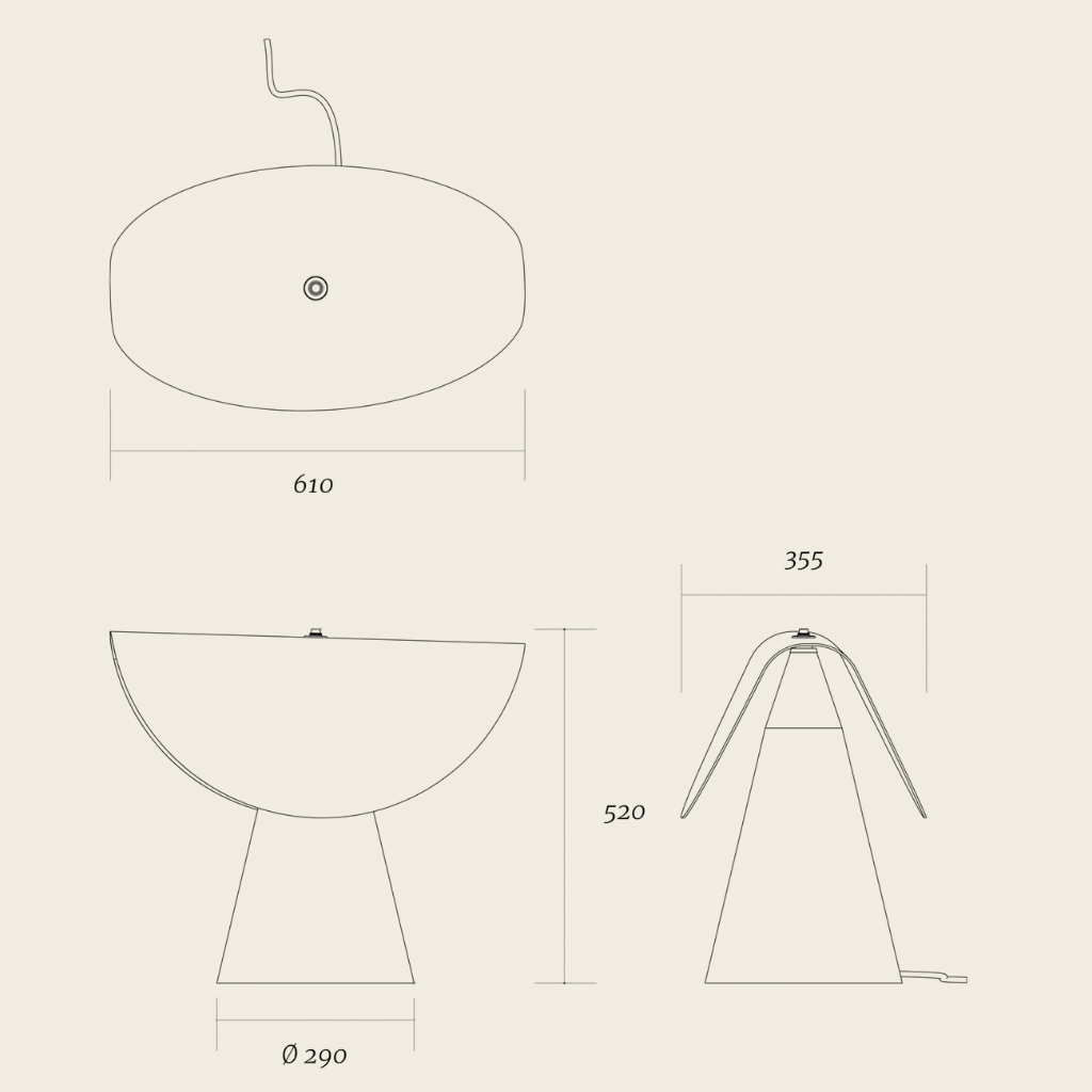 Ronchamp Table Light - Fosbery Studio