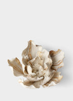 Handmade ceramic lily incense holder, detail view
