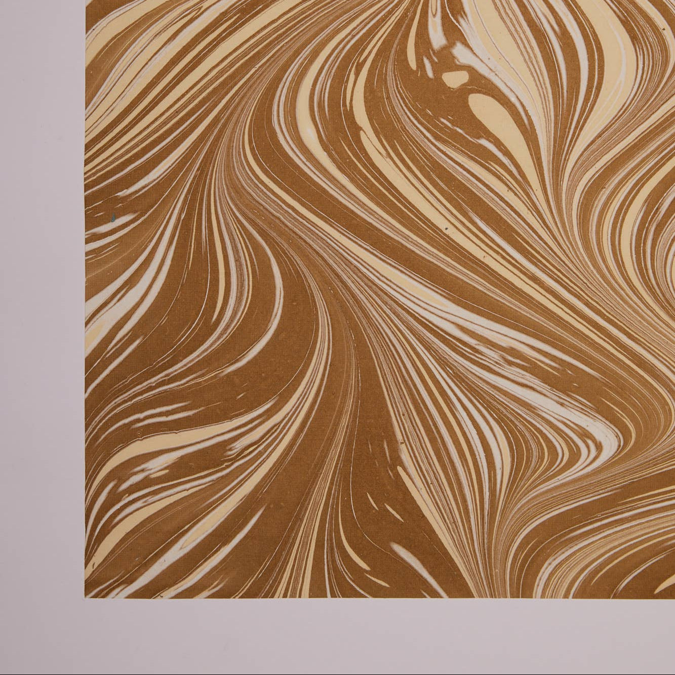 Hand Marbled Wrapping Paper Sheets - Golden Fawn
