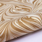 Hand Marbled Wrapping Paper Sheets - Golden Fawn