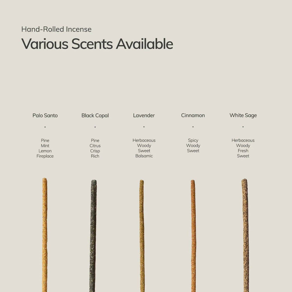 Hand-rolled cinnamon incense sticks, additional product photo