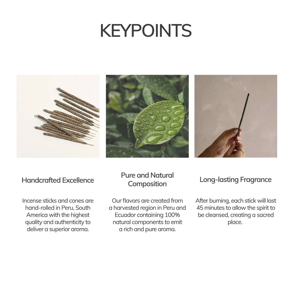 Hand-rolled cinnamon incense sticks, additional product photo