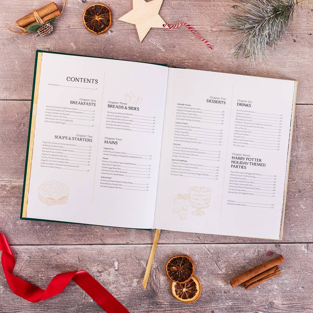 Harry Potter Christmas Cookbook recipe spread
