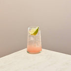 Set of highball glasses in recycled glass, detail view