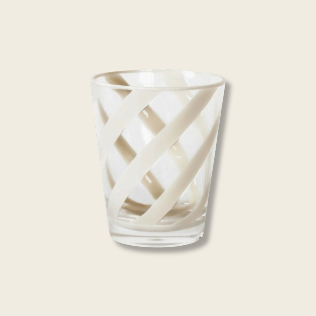 ivory and clear tumbler