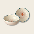 Ceramic Bowl - Lavender - Hand-painted Soft Pink Flower