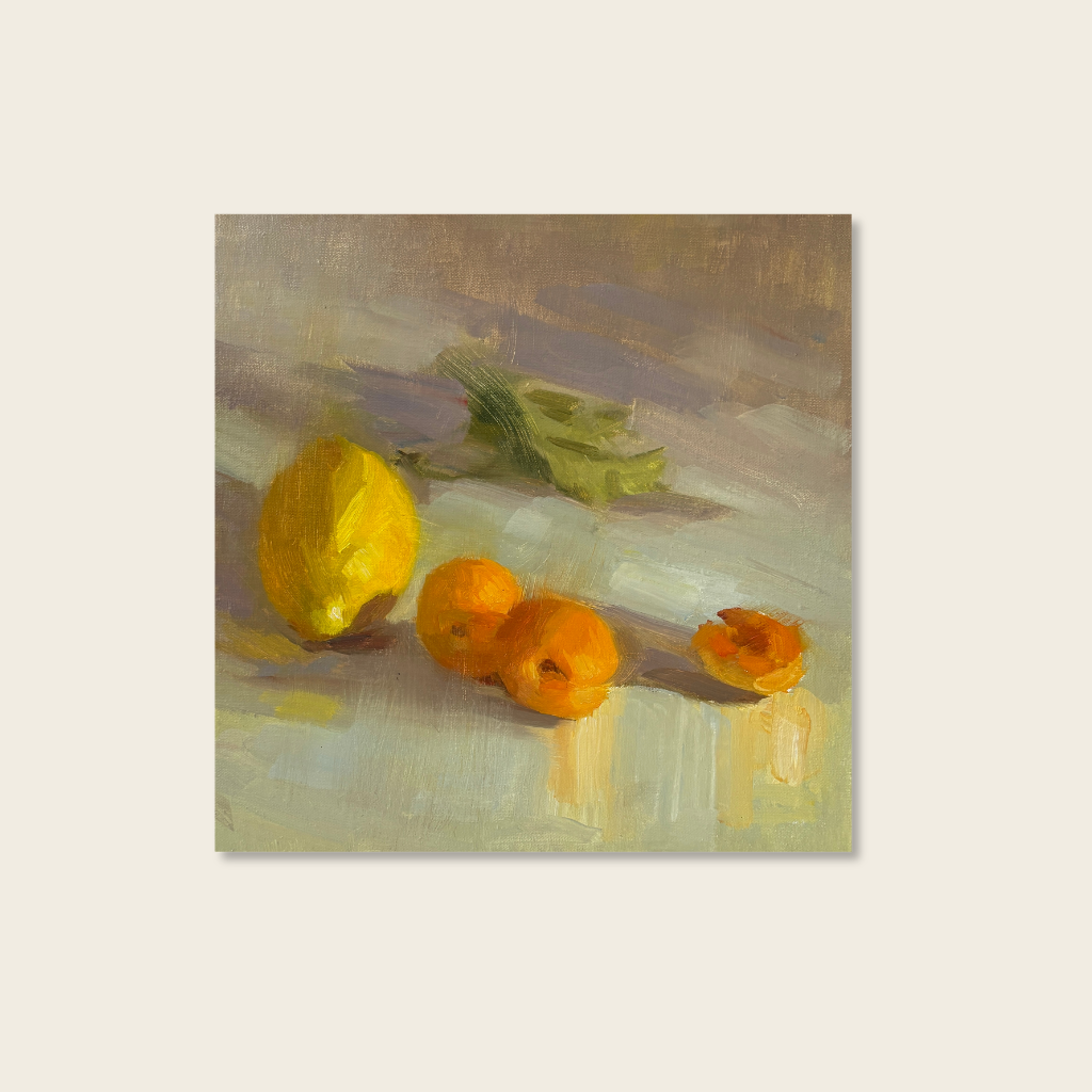 Lemons & Apricots in Winter Light - Sophie M Cook