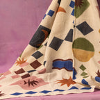 Good linen tablecloth diamond print detail