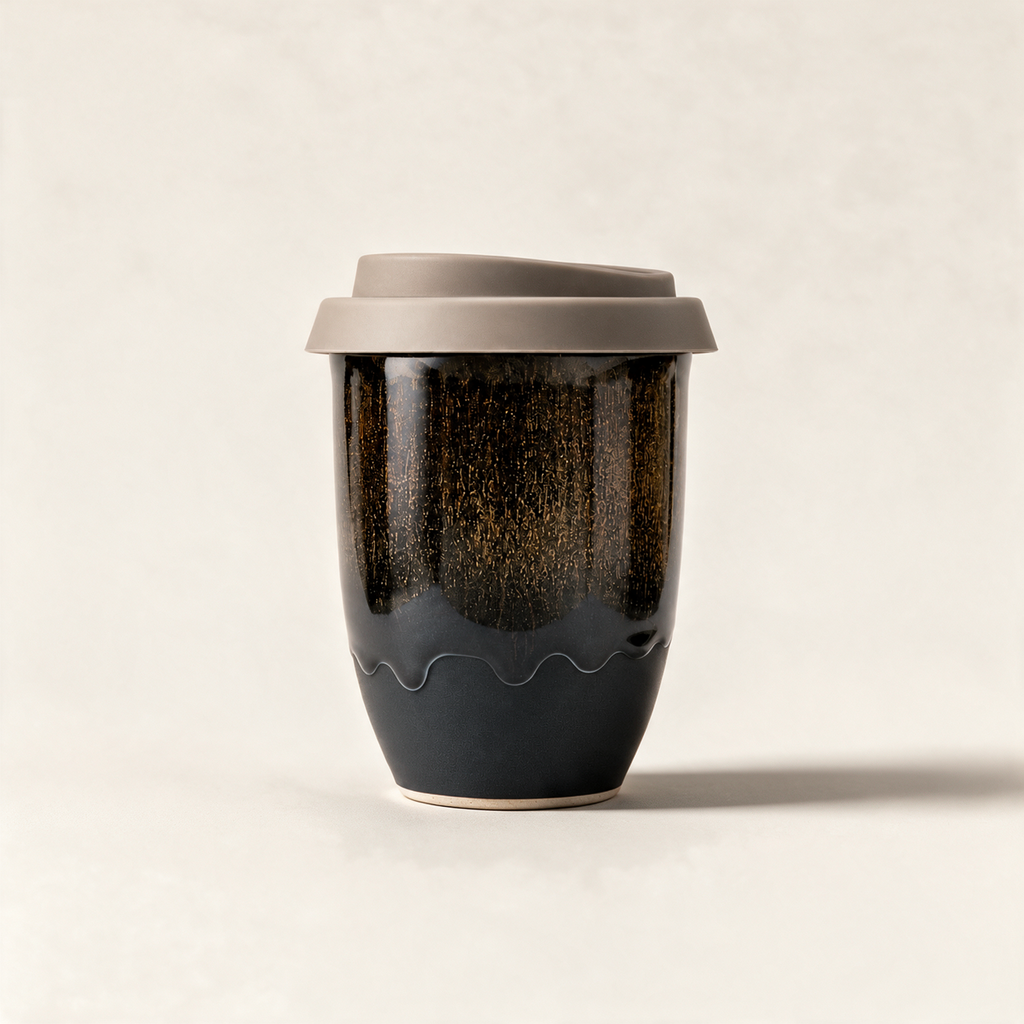 Manhattan Classic handmade glazed ceramic coffee cup by Glaze