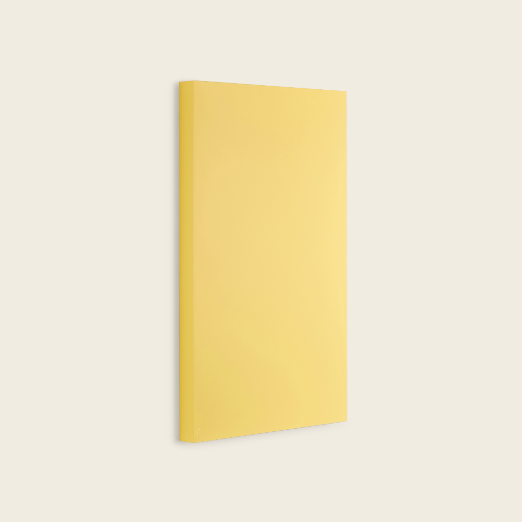 Yellow notebook on a light beige background