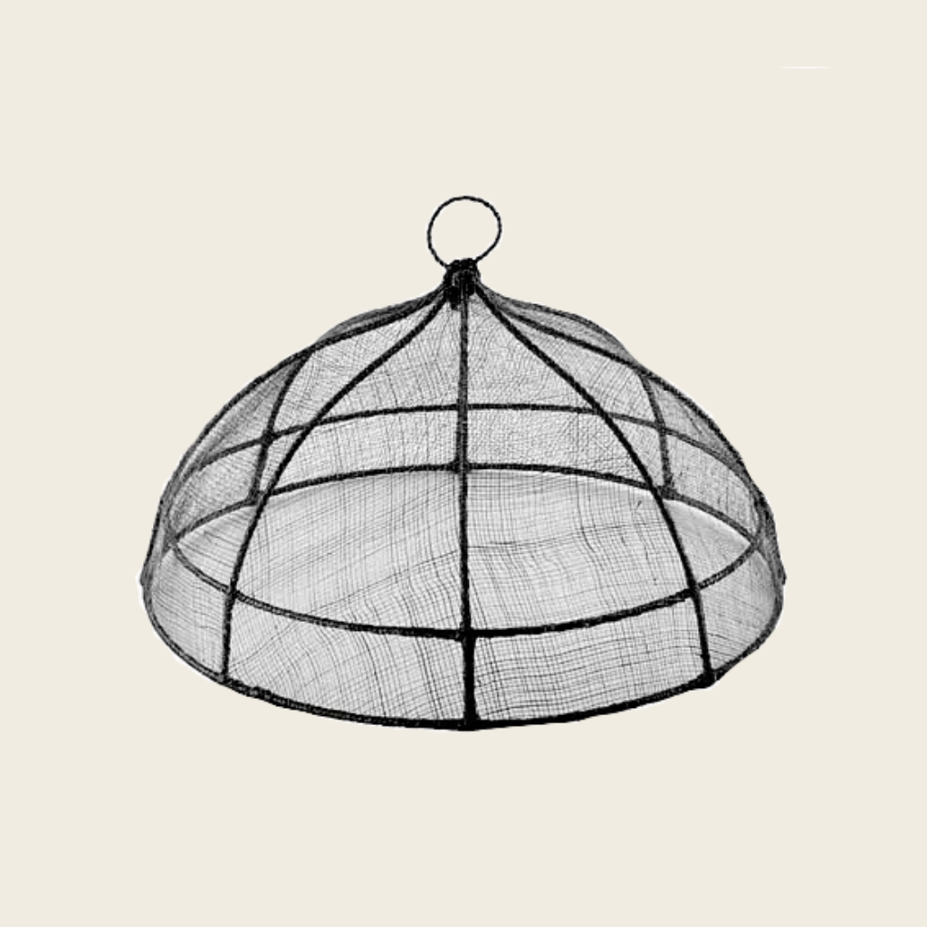 Black Abaca Mesh Food Cover