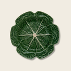 Green Cabbage Leaf Dinner Plate on a beige background