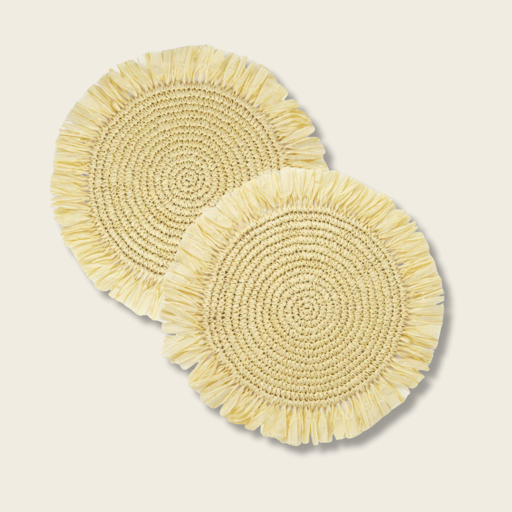 Natural Raffia Placemat - Set of 2