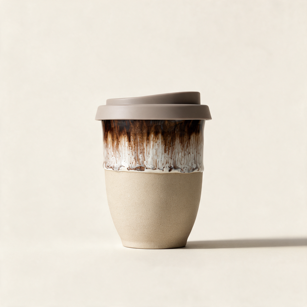 Rome Classic handmade glazed ceramic coffee cup by Glaze