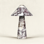 Salcombe rechargeable light in Viola marble on a warm cream background