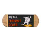 Silicone dog hair removal brush in use