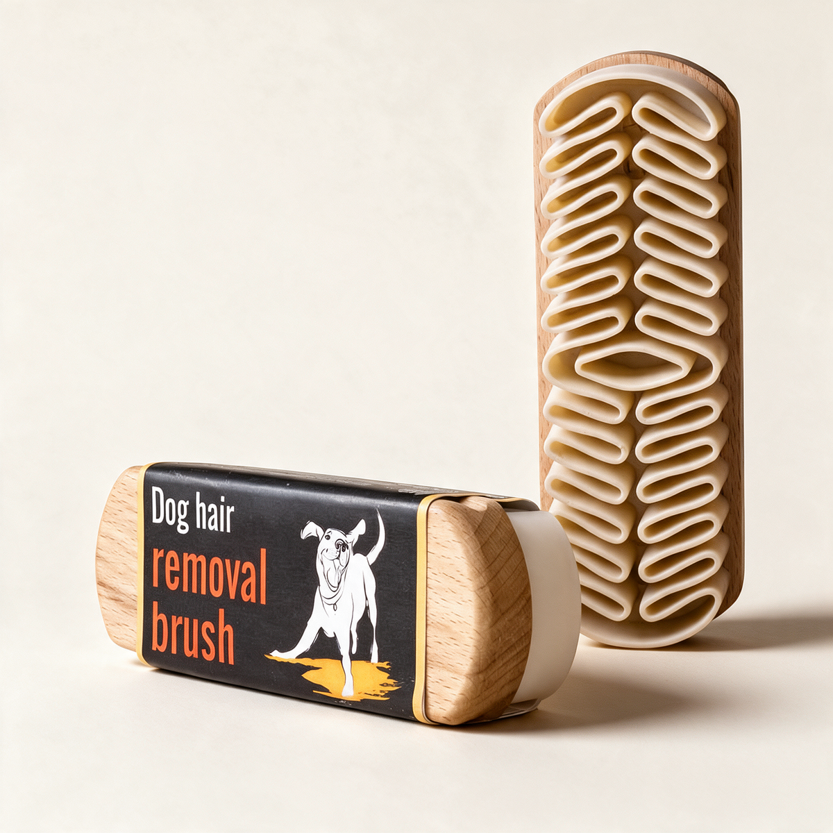 Silicone dog hair removal brush
