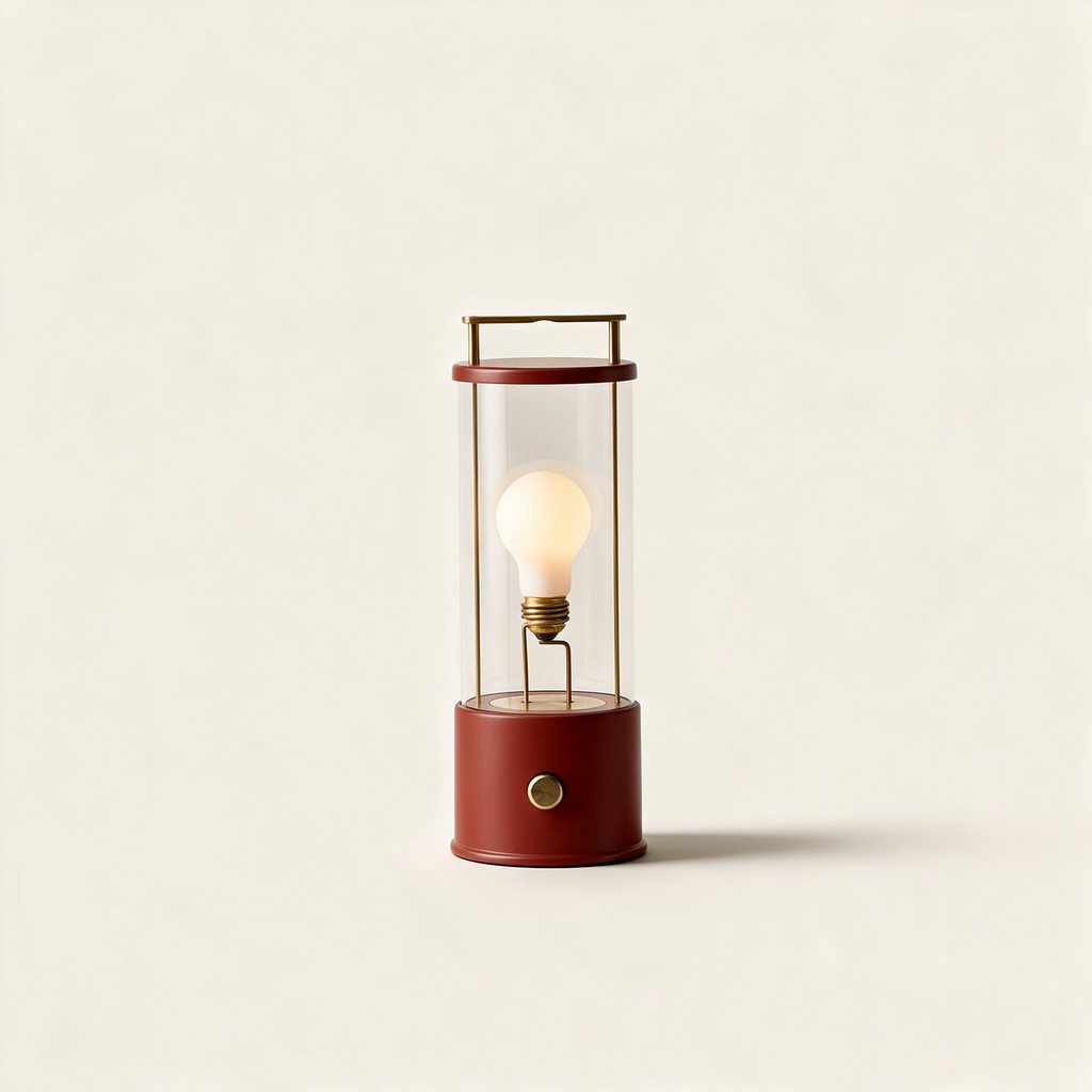 The Muse cordless portable lamp in Pomona Red