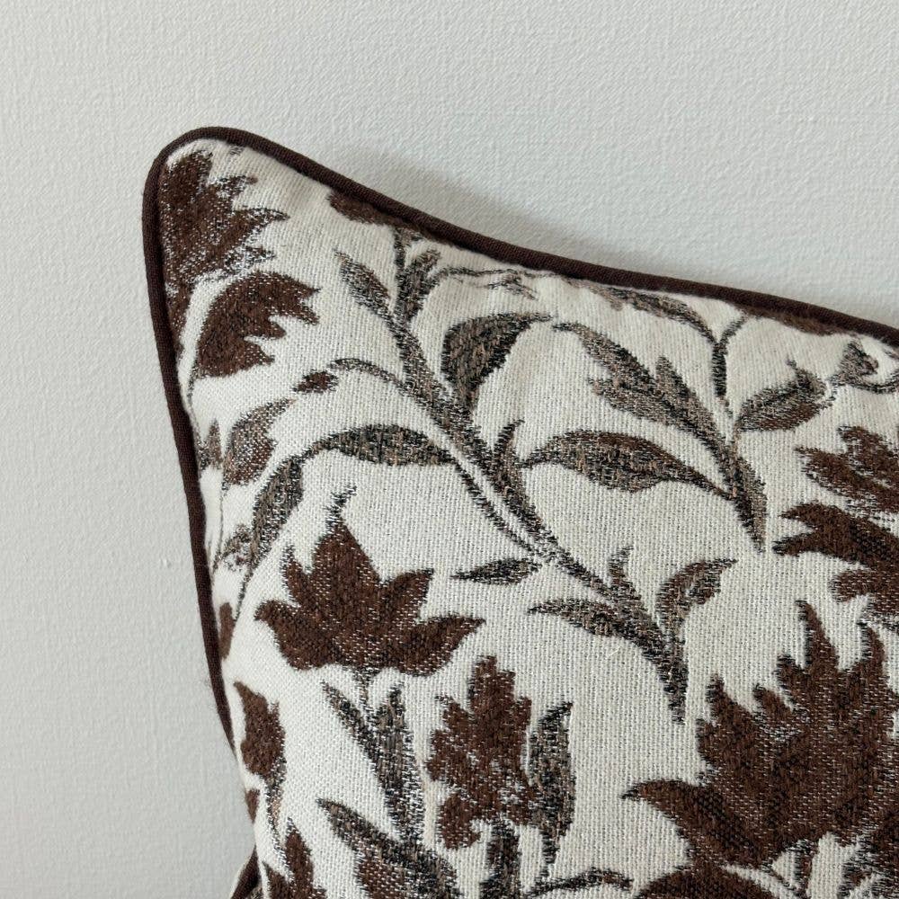Thea brown print cushion cover, supplier detail photo