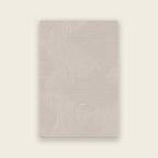 Trace hand tufted rug in oyster, fine tonal contour lines in soft oatmeal greige, shown flat
