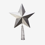 Decorative star with a spring mechanism on a white background