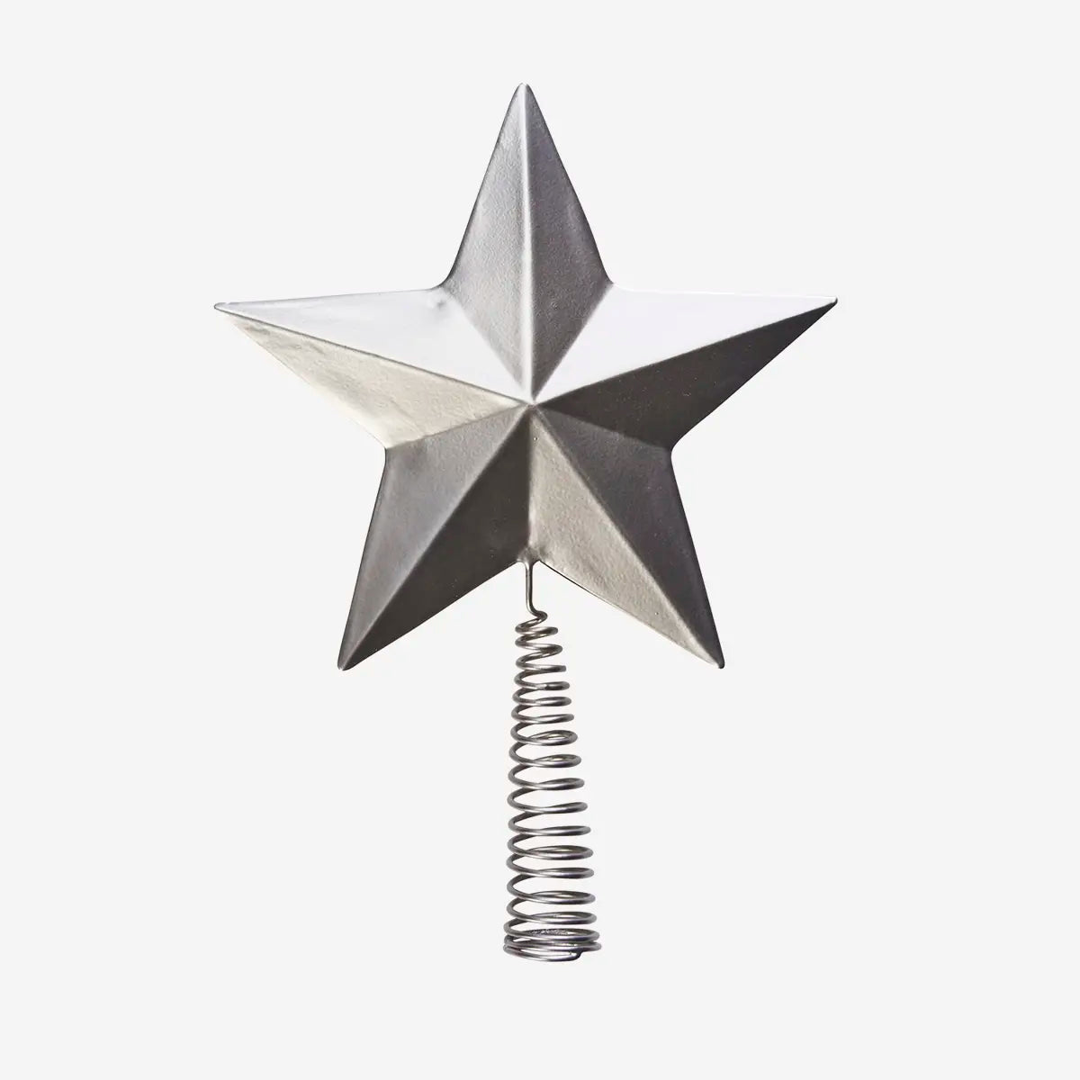 Decorative star with a spring mechanism on a white background