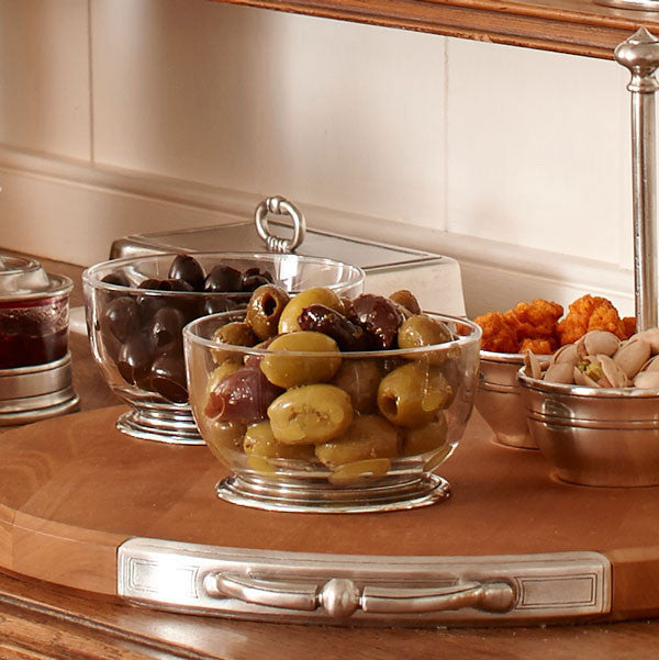 Velletri crystal glass and pewter bowl, fourth view