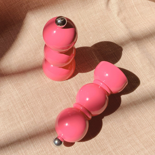 Pink Bobbin salt and pepper grinders